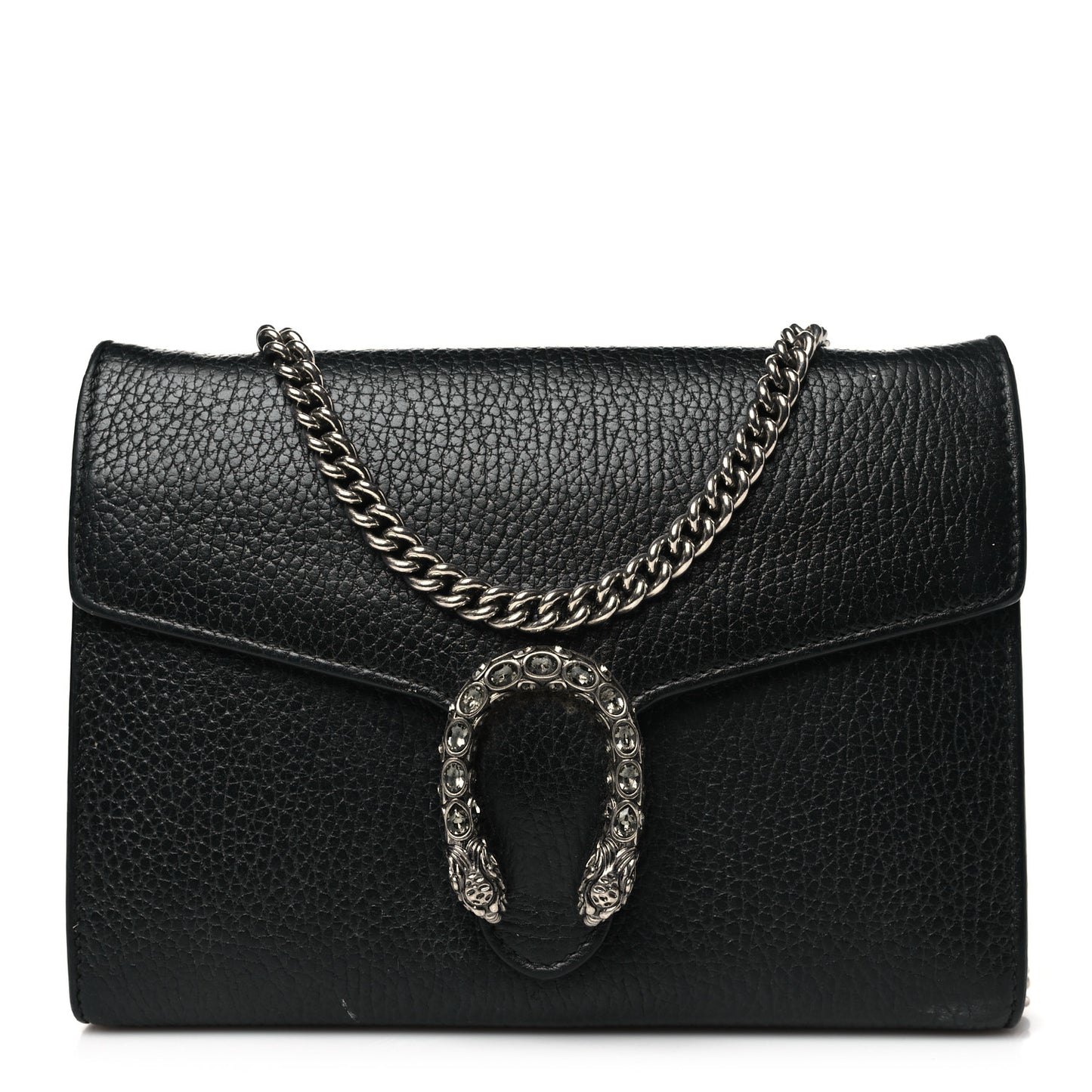 Calfskin Mini Dionysus Chain Wallet Black