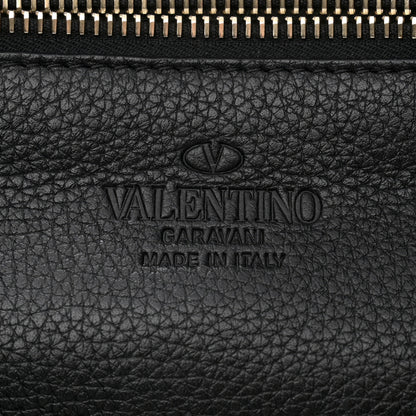 Valentino Garavani Grained Calfskin Small Rockstud Tote Black 6 of 9