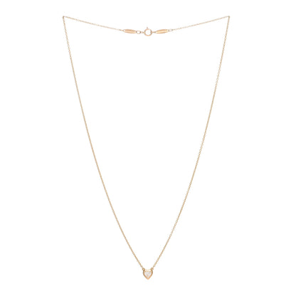 Tiffany 18K Yellow Gold Diamond .17ct Elsa Peretti Diamonds by the Yard Heart Pendant Necklace 2 of 4