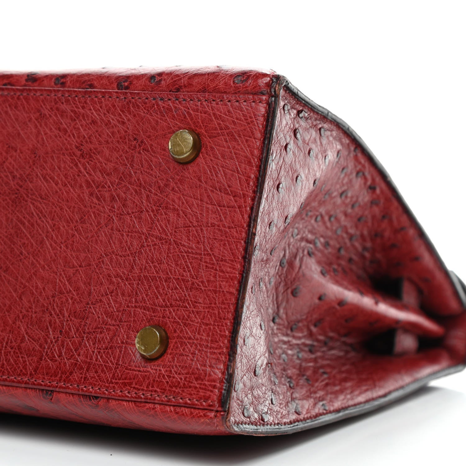 Hermes Ostrich Kelly Sellier 28 Rouge H 11 of 15