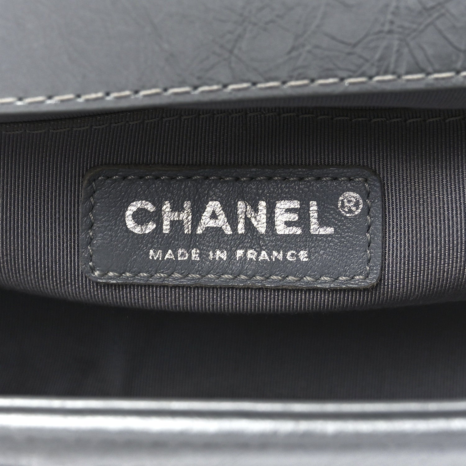 Chanel Metallic Aged Calfskin Quilted Medium Top Handle Boy Flap Silver 6 of 11
