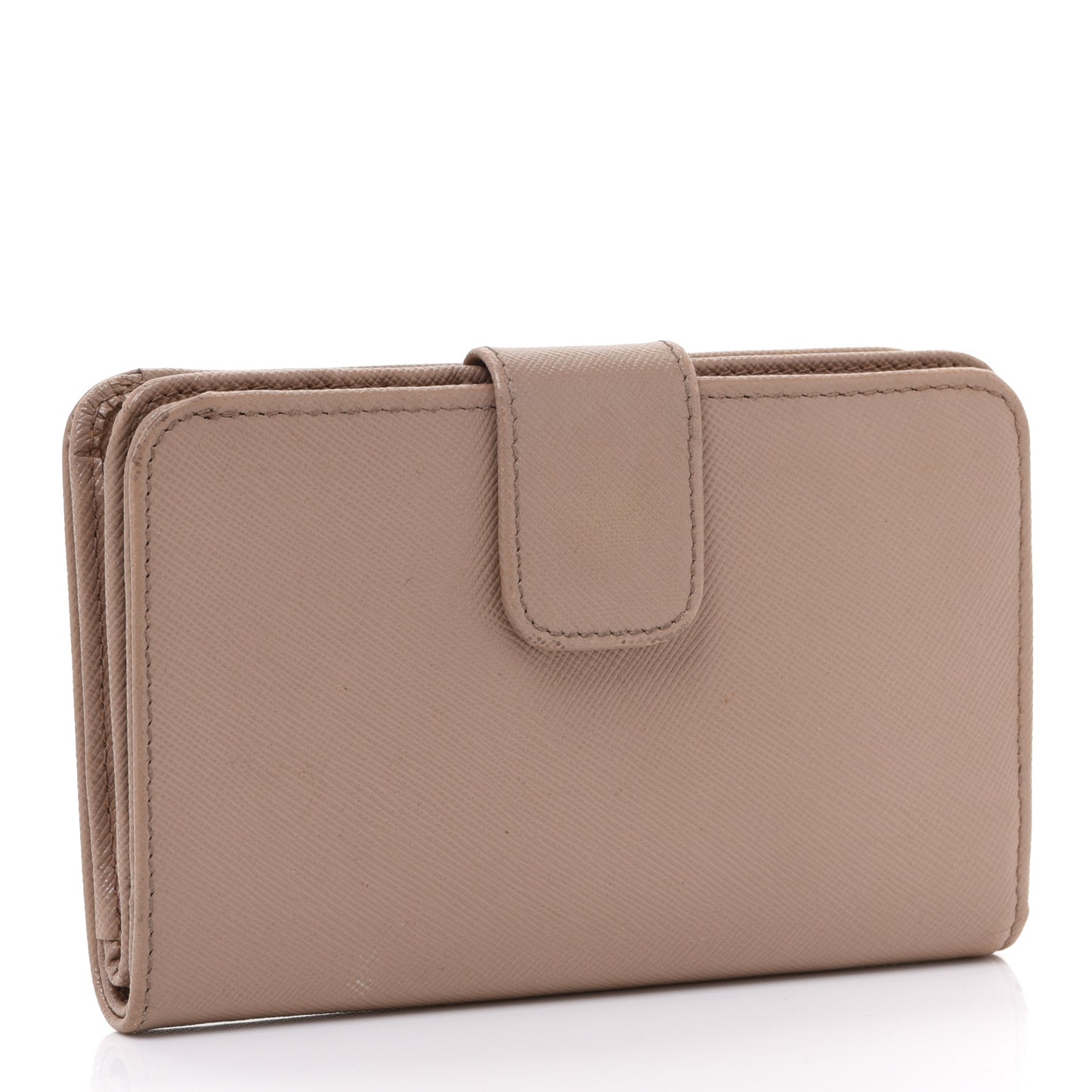 Saffiano Metal Compact Wallet Cammeo