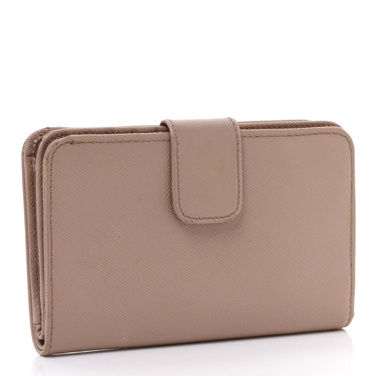 Prada Saffiano Metal Compact Wallet Cammeo 3 of 14