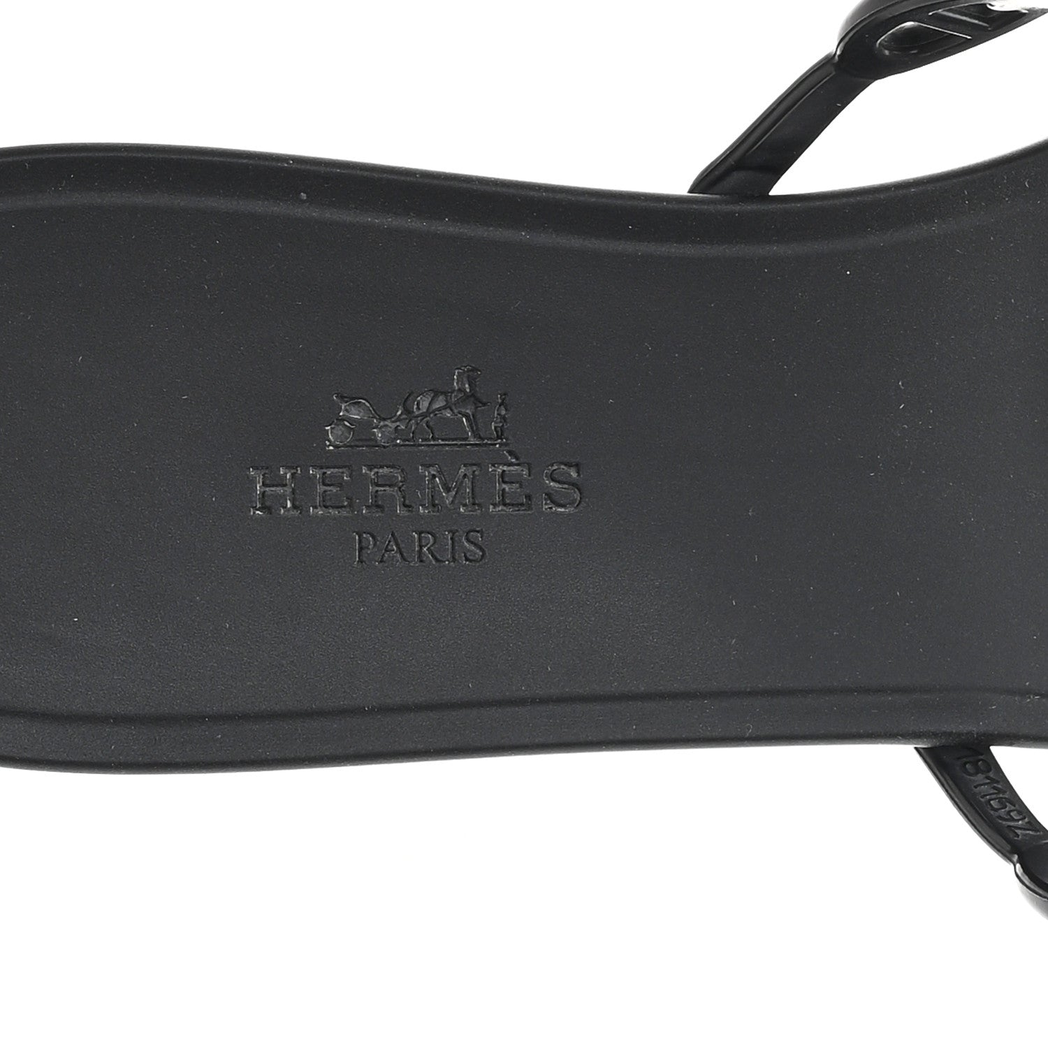 Hermes Rubber Chaine d'Ancre Rivage Sandals 38 Black 8 of 8