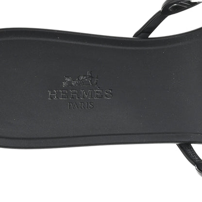 Hermes Rubber Chaine d'Ancre Rivage Sandals 38 Black 8 of 8