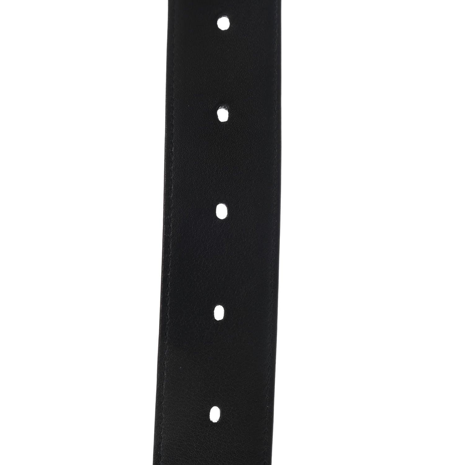 Saint Laurent Goatskin Monogram Buckle Belt Black 6 of 6