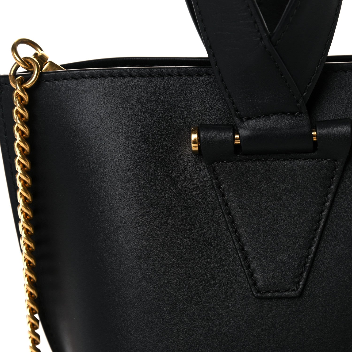 Versace Vitello Mini Virtus Bucket Bag Black 12 of 19