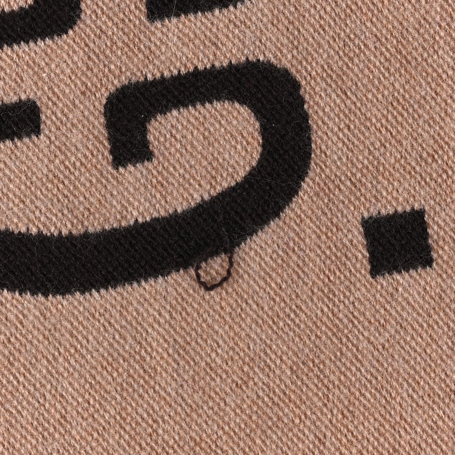 Gucci Wool Silk Monogram Jumbo GG Freedom Scarf Dark Brown Beige 6 of 7
