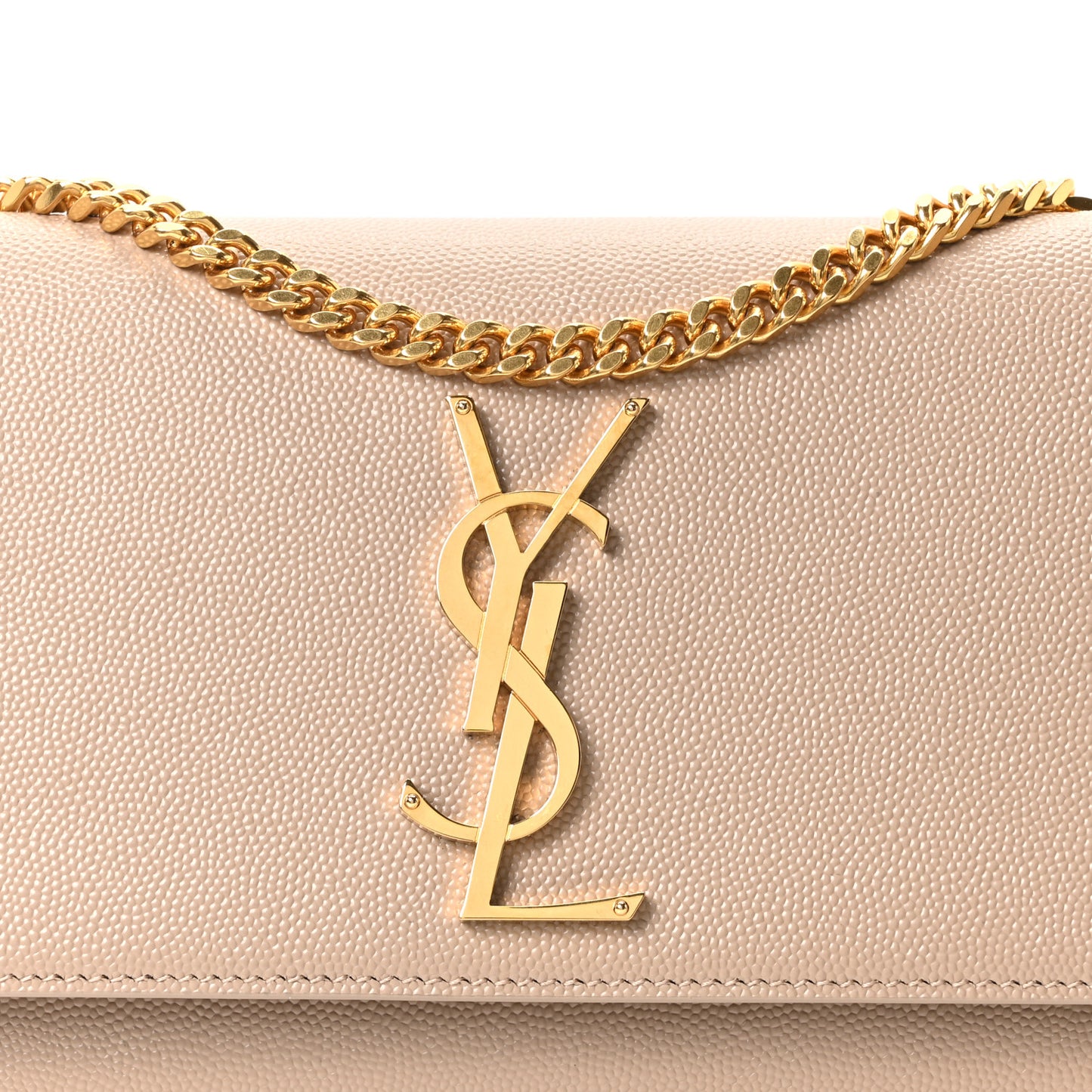 Grain De Poudre Small Monogram Kate Satchel Dark Beige