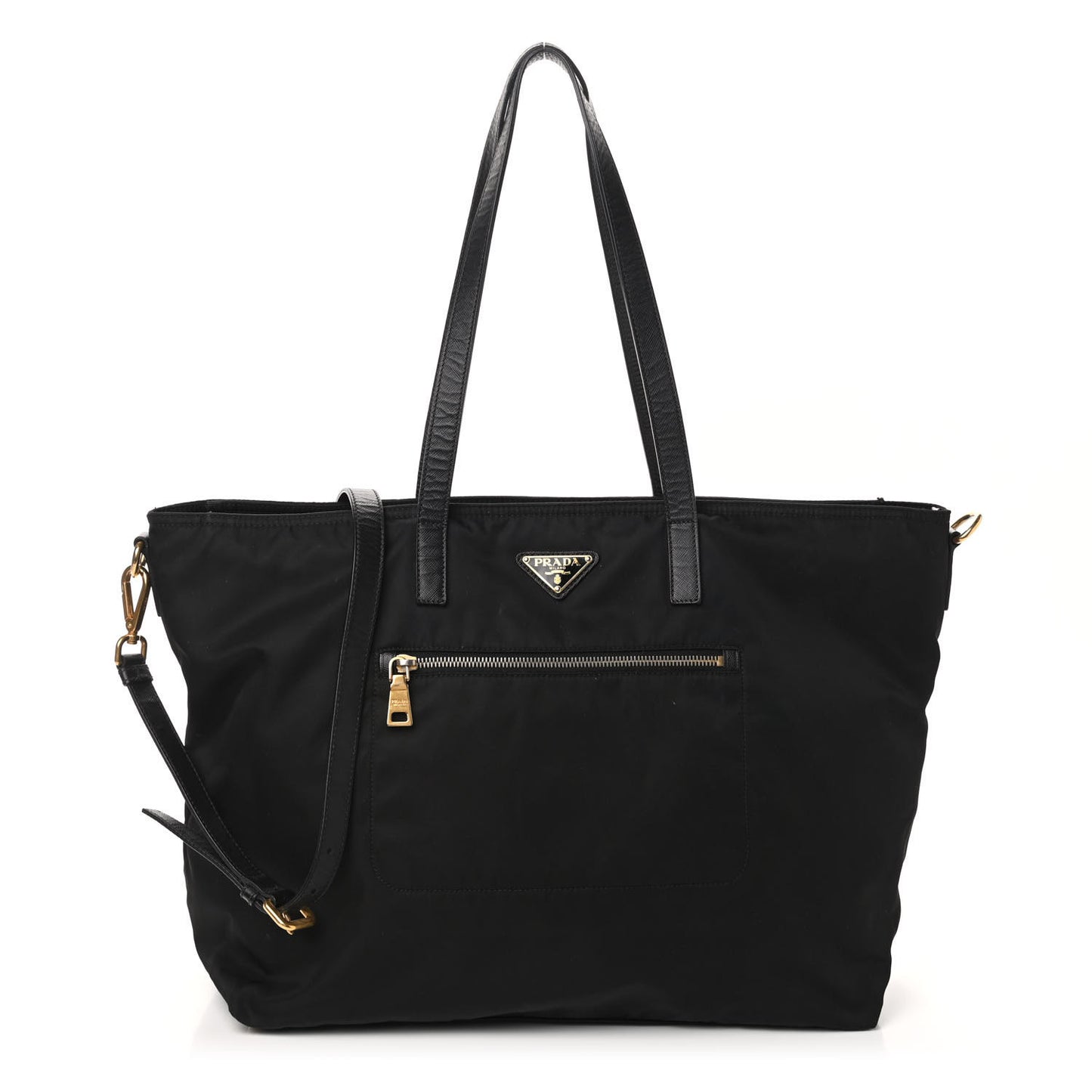 Tessuto Nylon Saffiano Tote Black