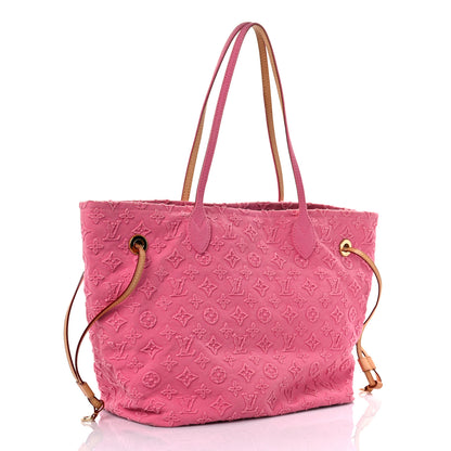 Louis Vuitton Monogram Denim Neverfull MM Rose 5 of 17