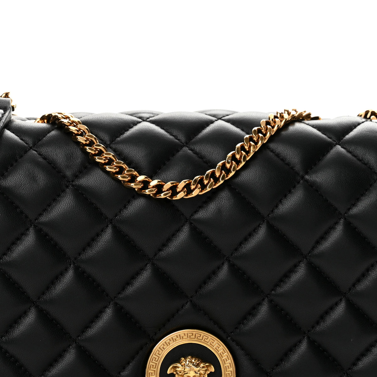 Versace Nappa Quilted La Medusa Chain Crossbody Black 8 of 12