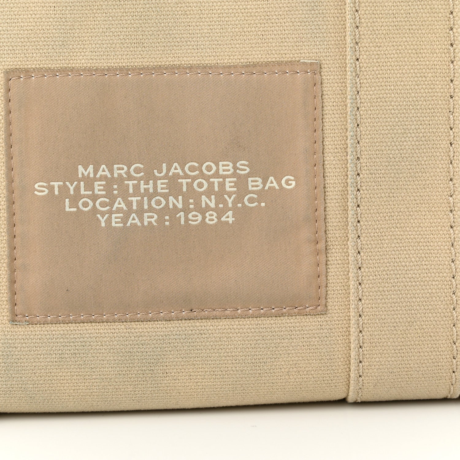 Marc Jacobs Cotton Canvas Medium The Traveler Tote Bag Beige 14 of 15