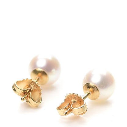 Tiffany 18K Yellow Gold Akoya Pearl 7-7.5mm Earrings 3 of 5