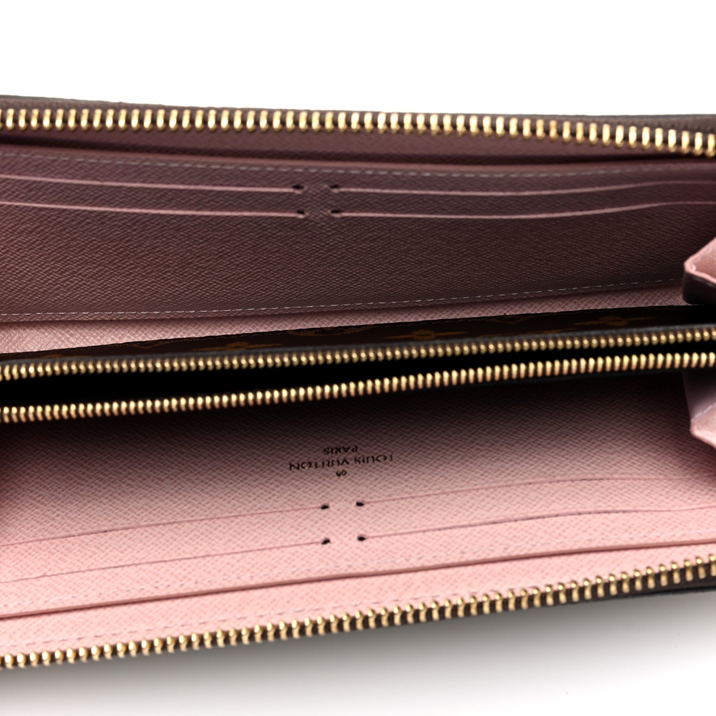 Monogram Clemence Wallet Rose Ballerine