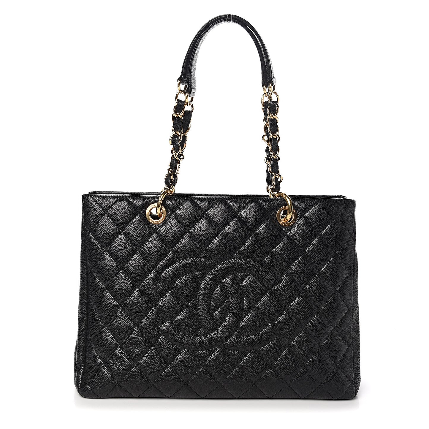 Caviar Quilted Grand Shopping Tote GST Black