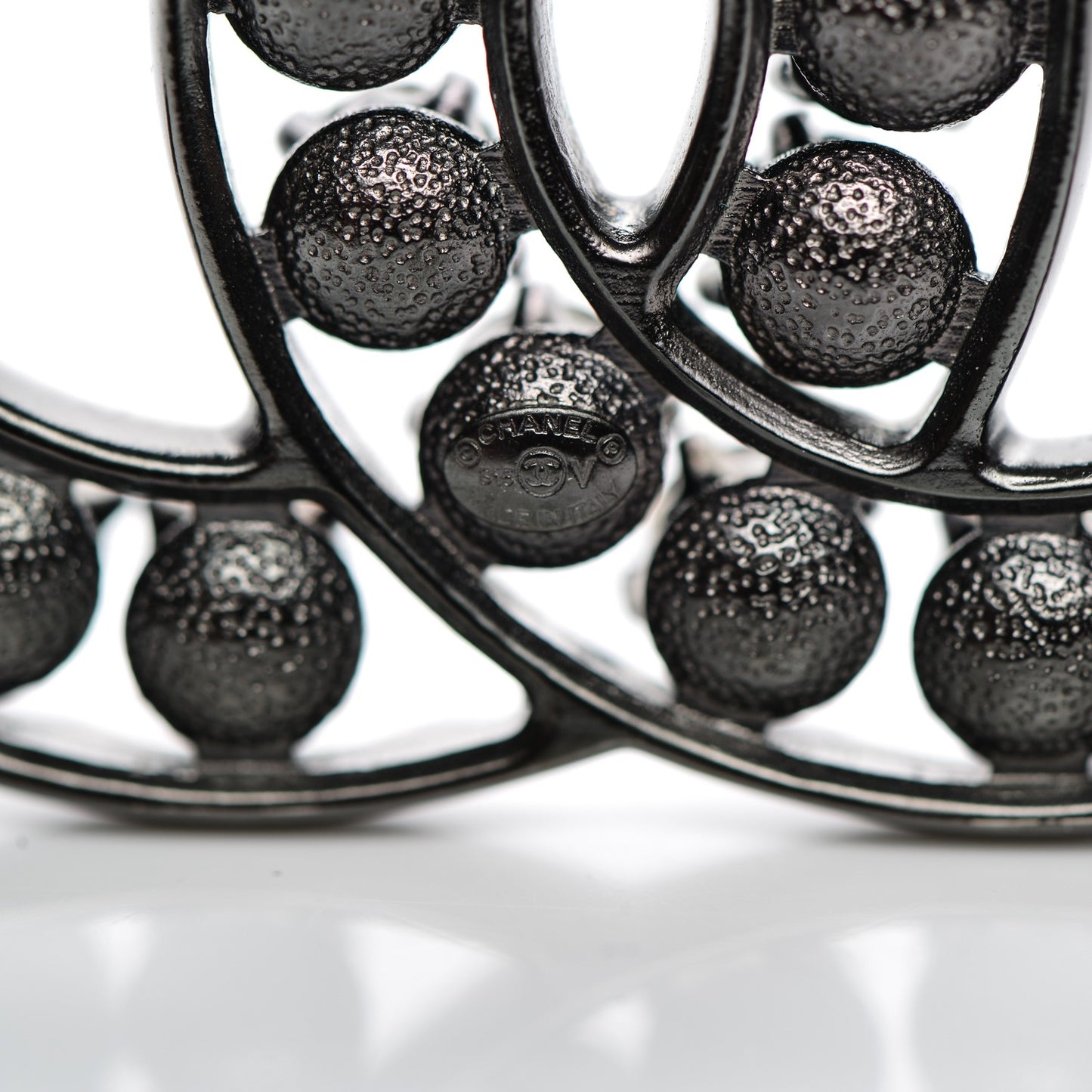 Crystal CC Brooch Black