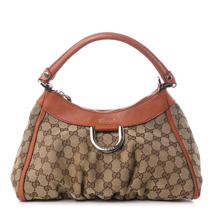 Gucci Monogram Medium D Gold Ring Hobo Orange 1 of 8