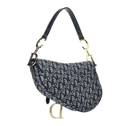Christian Dior Monogram Saddle Bag Blue 3 of 9