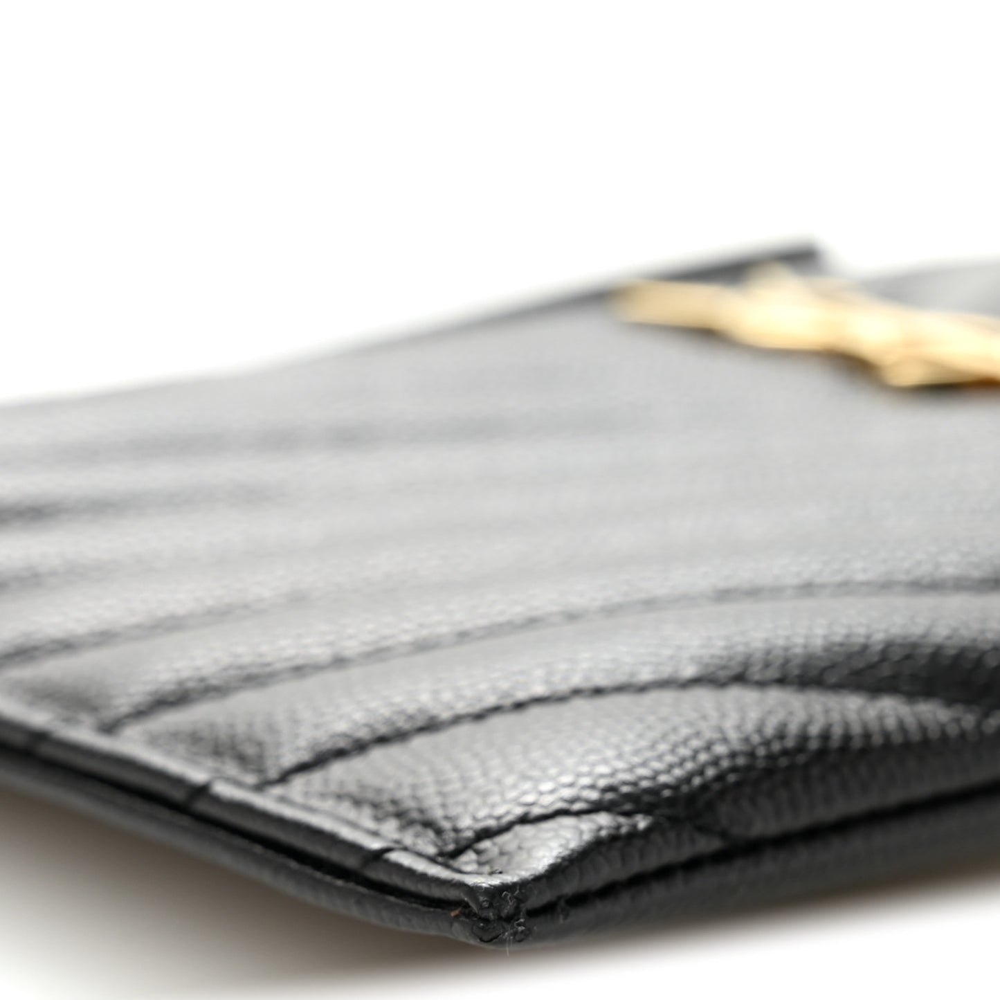 Grain De Poudre Chevron Monogram Large Bill Pouch Black