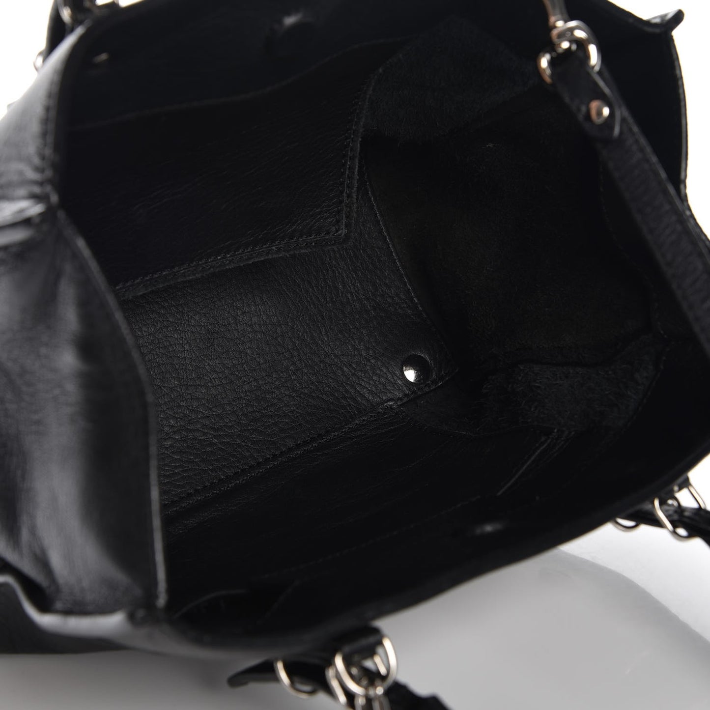 Calfskin Papier Mini A4 Zip Around Tote Black