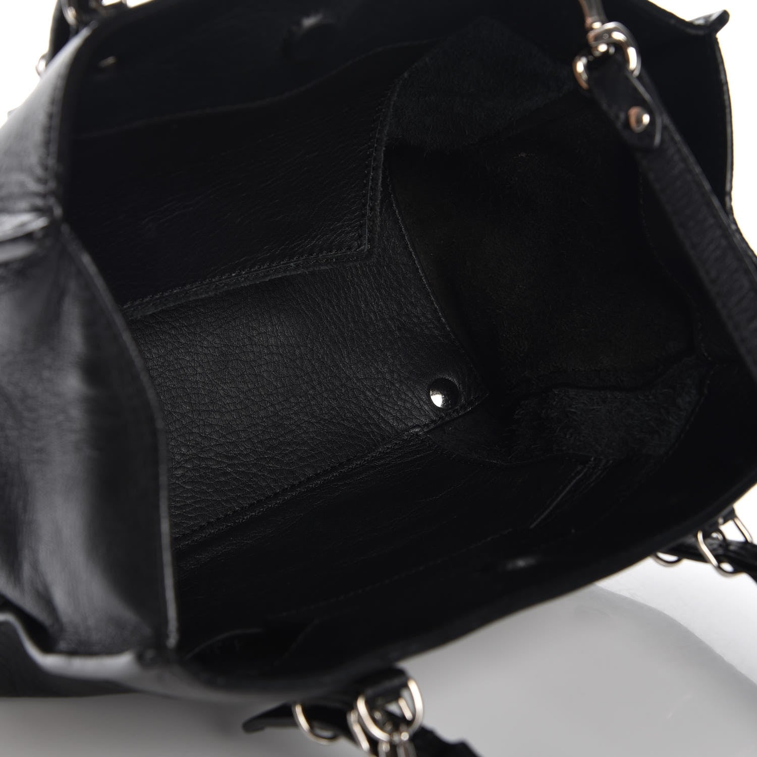 Balenciaga Calfskin Papier Mini A4 Zip Around Tote Black 6 of 8