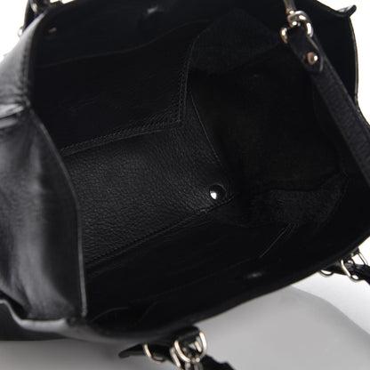 Balenciaga Calfskin Papier Mini A4 Zip Around Tote Black 6 of 8