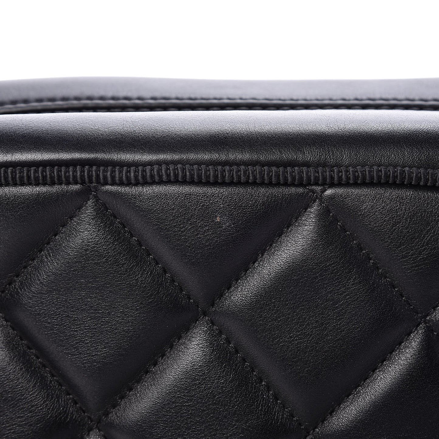 Calfskin Quilted Small Ballerine Camera Case Black