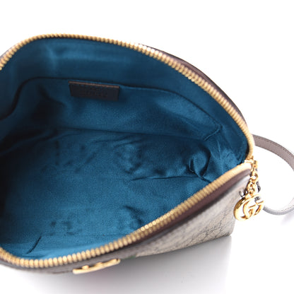 Gucci GG Supreme Monogram Textured Dollar Calfskin Web Small Ophidia Dome Shoulder Bag Beige Ebony New Acero 4 of 10