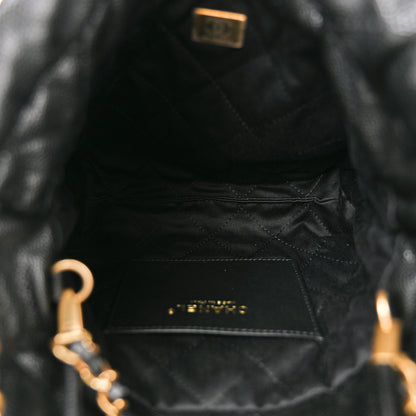 Chanel Shiny Caviar Quilted Monochrome Mini Chanel 22 Black 5 of 11