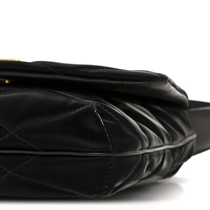 Saint Laurent Satin Quilted Le 57 Diamond Shoulder Bag Black 10 of 12