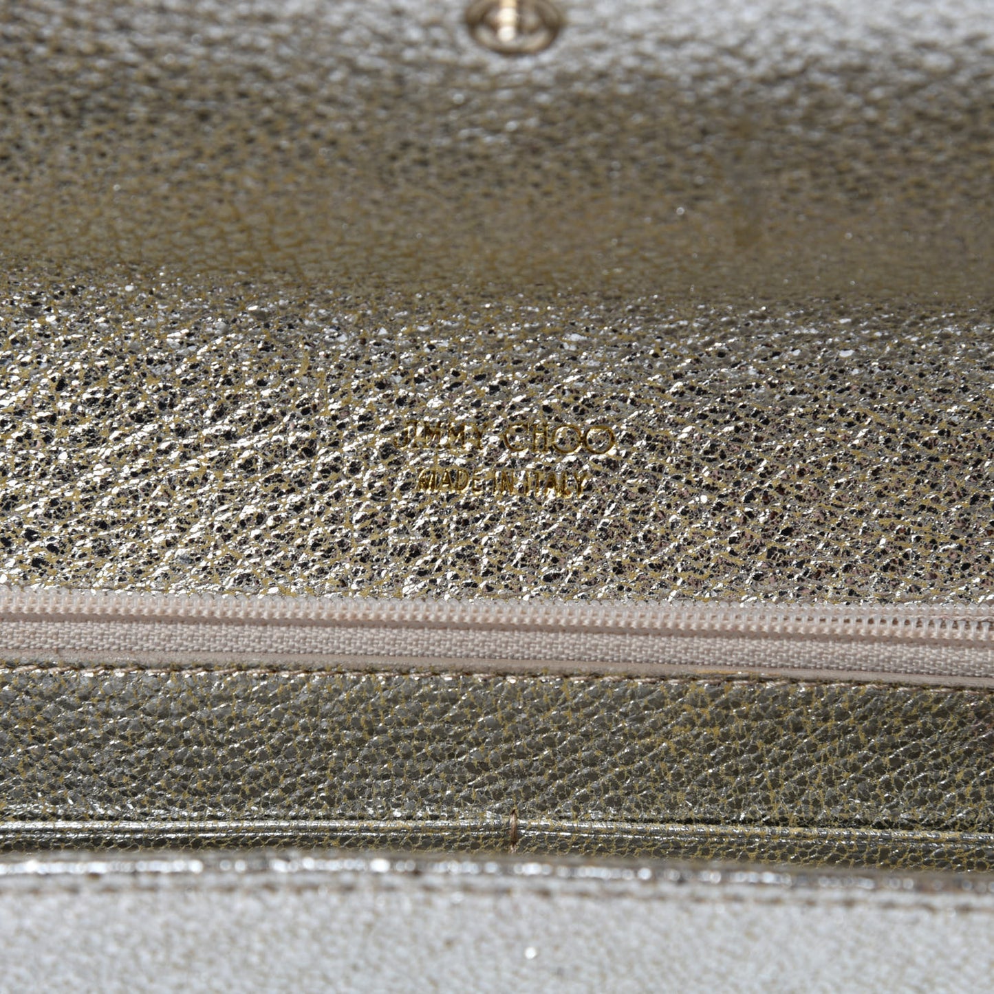 Metallic Calfskin Reese Clutch Wallet Champagne