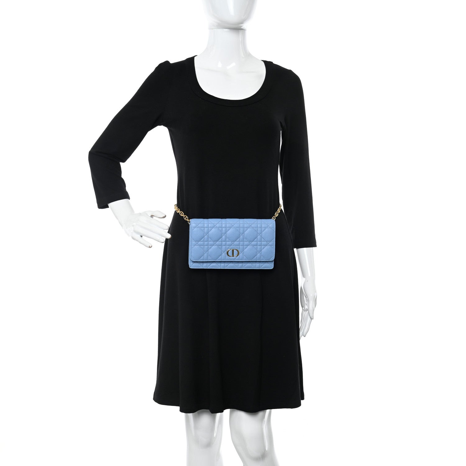 Christian Dior Supple Calfskin Caro Belt Bag Cloud Blue 2 of 11