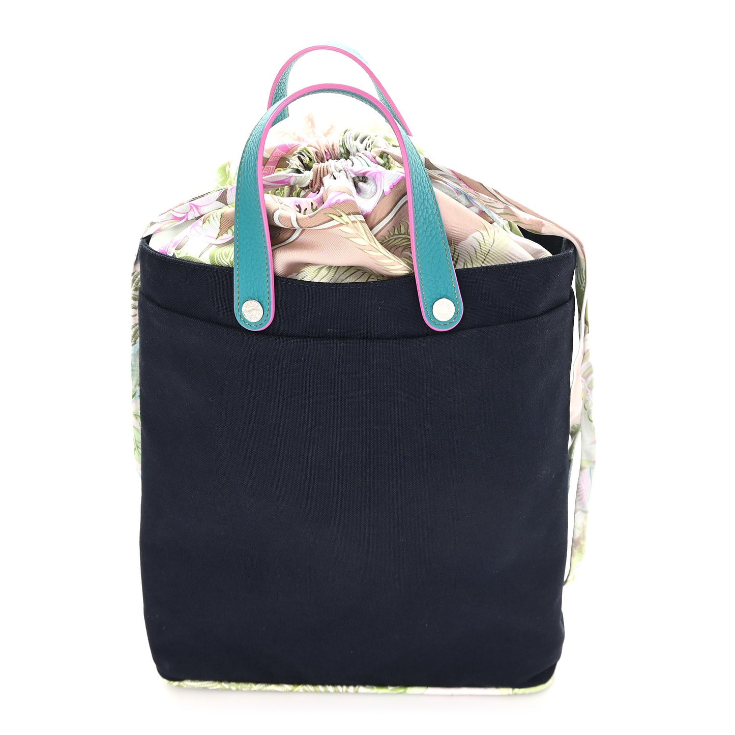 Canvas Taurillon Silk Petit H Tote Multicolor