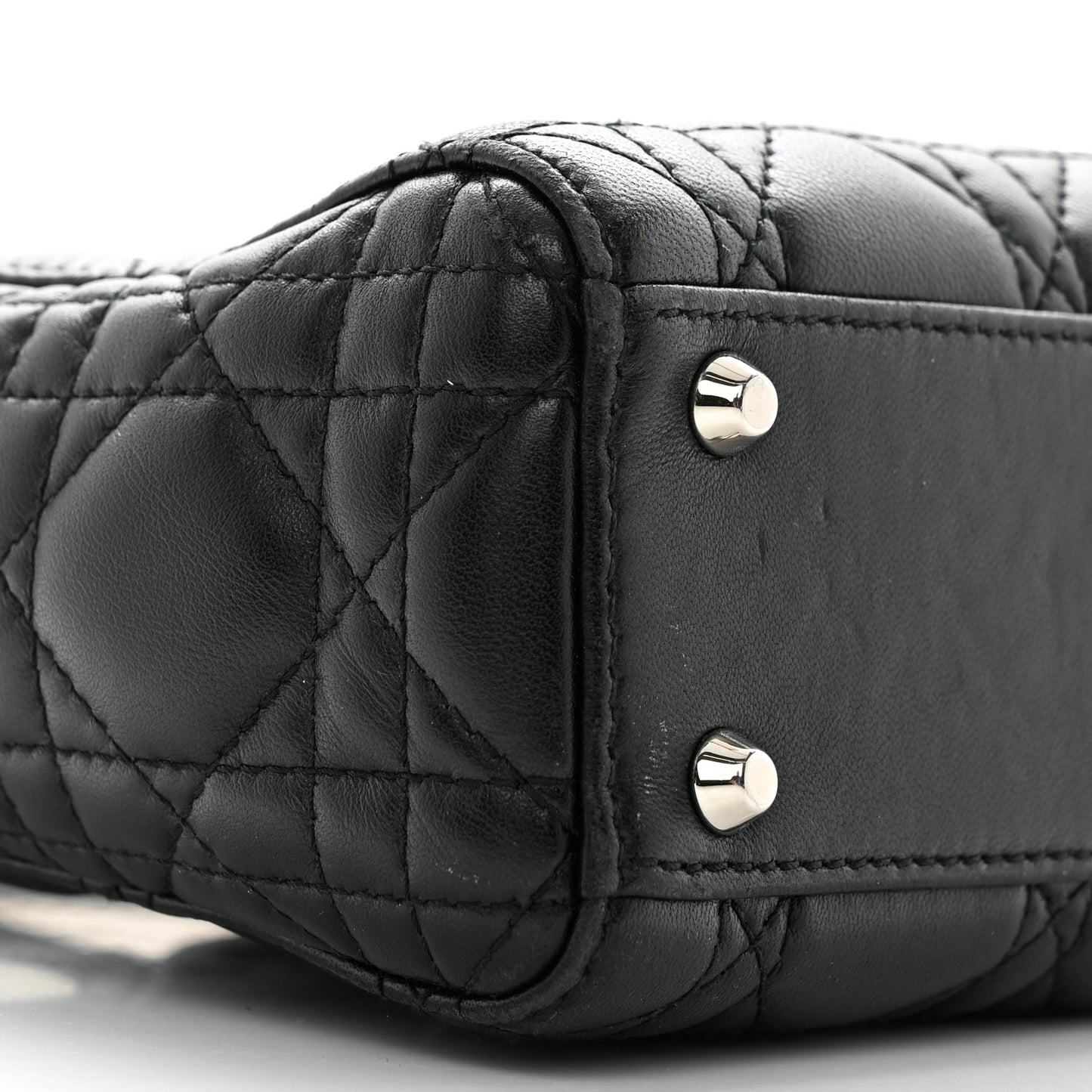 Lambskin Cannage Mini Lady Dior Black