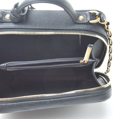 Chanel Caviar Quilted Medium CC Filigree Vanity Case Black 5 of 12
