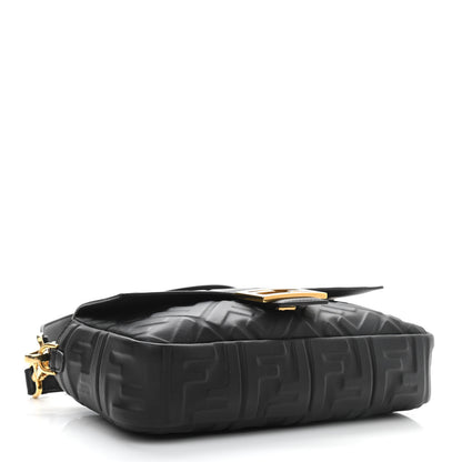 Fendi Nappa FF 1974 Embossed Baguette Black 4 of 10