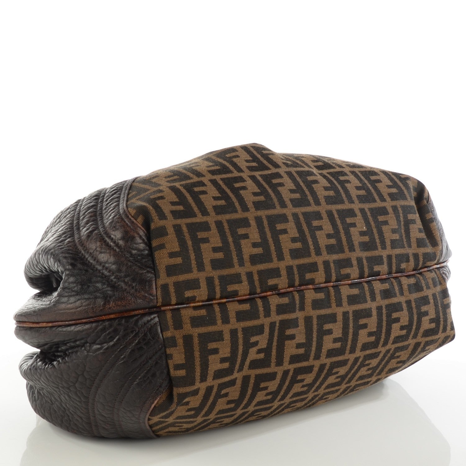 Fendi Zucca Nappa Nuvolata Vitello Tortuga Spy Tobacco Moro 4 of 8