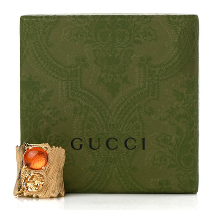 Gucci Metal Crystal GG Ring M Orange 5 of 5