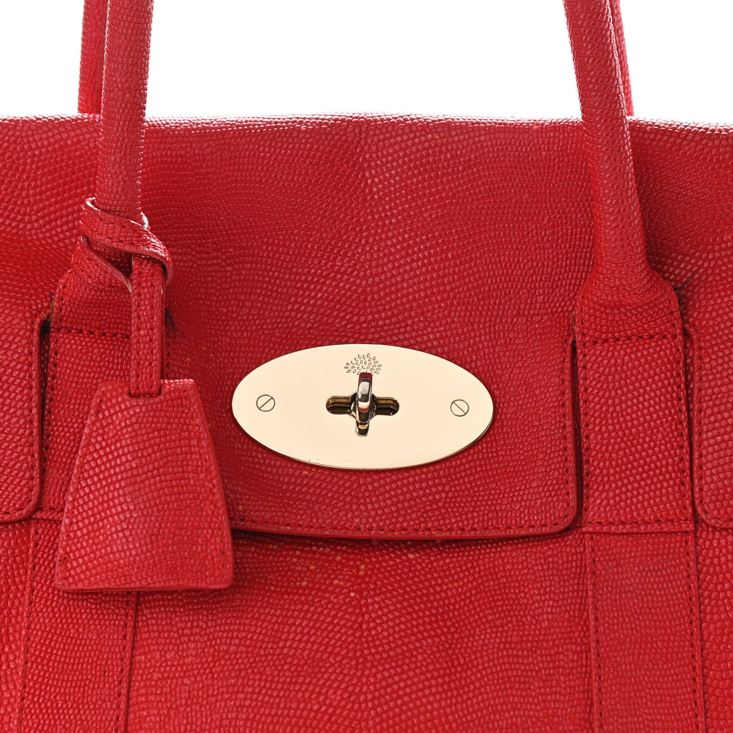 Mulberry Lizard Embossed Calfskin Bayswater Red 6 of 16