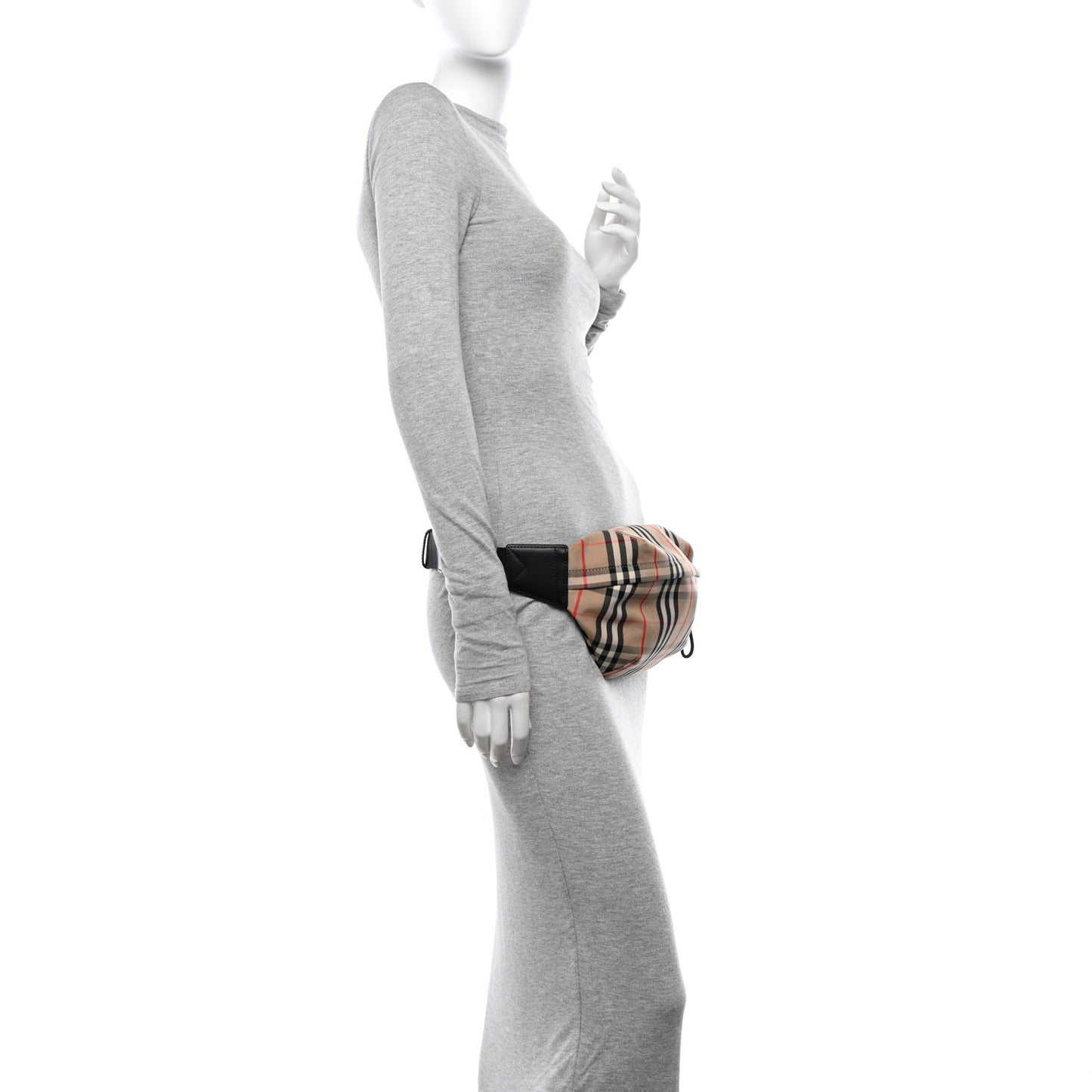 Nylon Vintage Check Medium Sonny Bum Bag Archive Beige Black