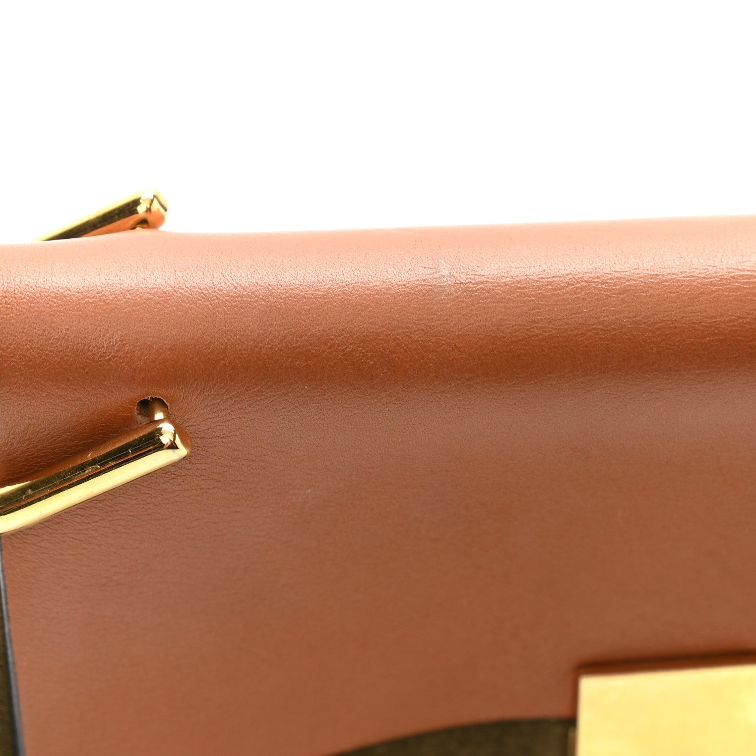 Chloe Suede Smooth Calfskin Drew Shoulder Bag Caramel 12 of 13