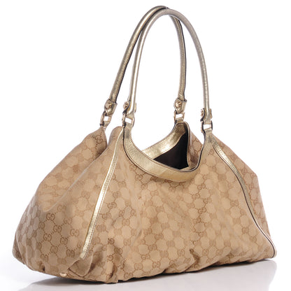 Gucci Monogram Large D Gold Shoulder Bag Metallic Gold 3 of 7