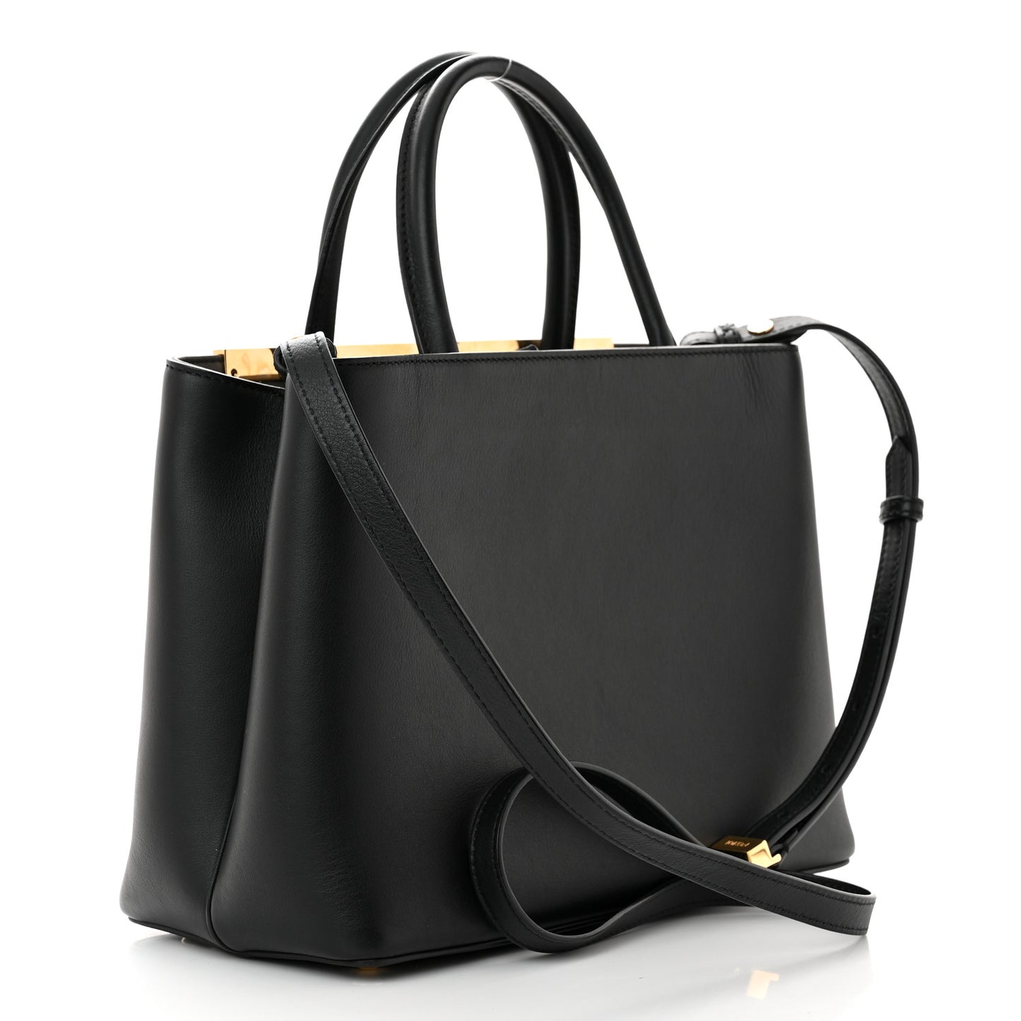 Vitello Dolce Century Petite 2Jours Tote Black Carbone