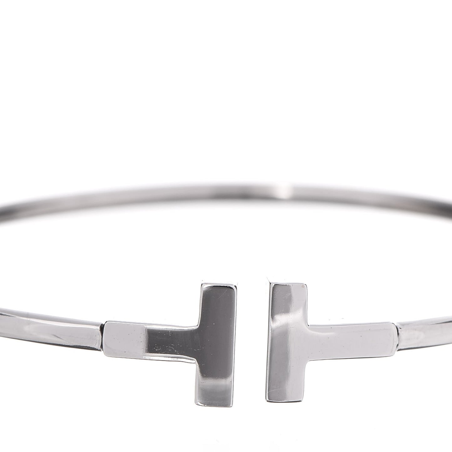 18K White Gold T Wire Bracelet