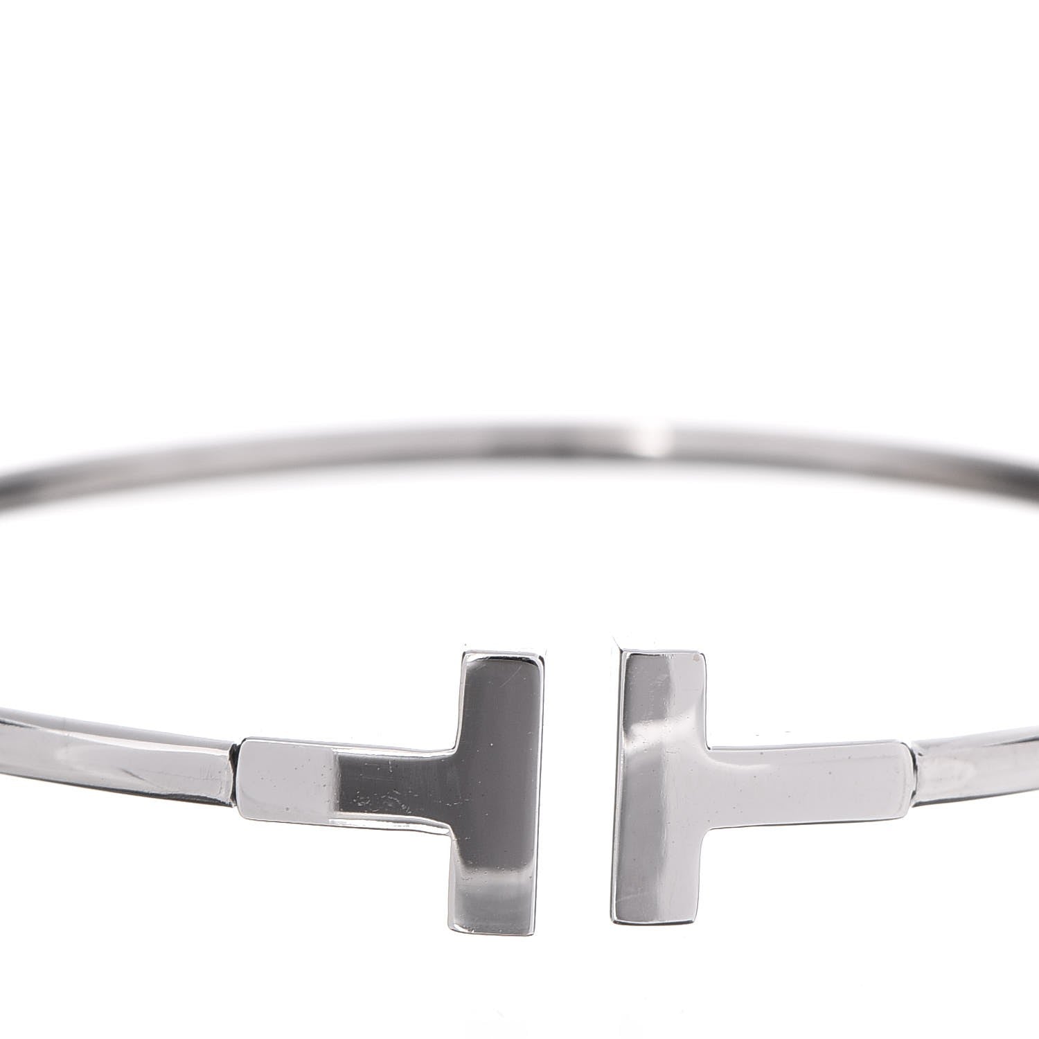 Tiffany 18K White Gold T Wire Bracelet 5 of 7