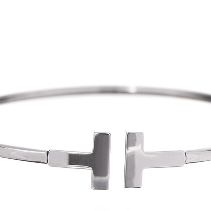 Tiffany 18K White Gold T Wire Bracelet 5 of 7