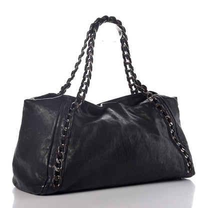Chanel Glazed Calfskin East West Modern Chain Tote Black 3 of 7