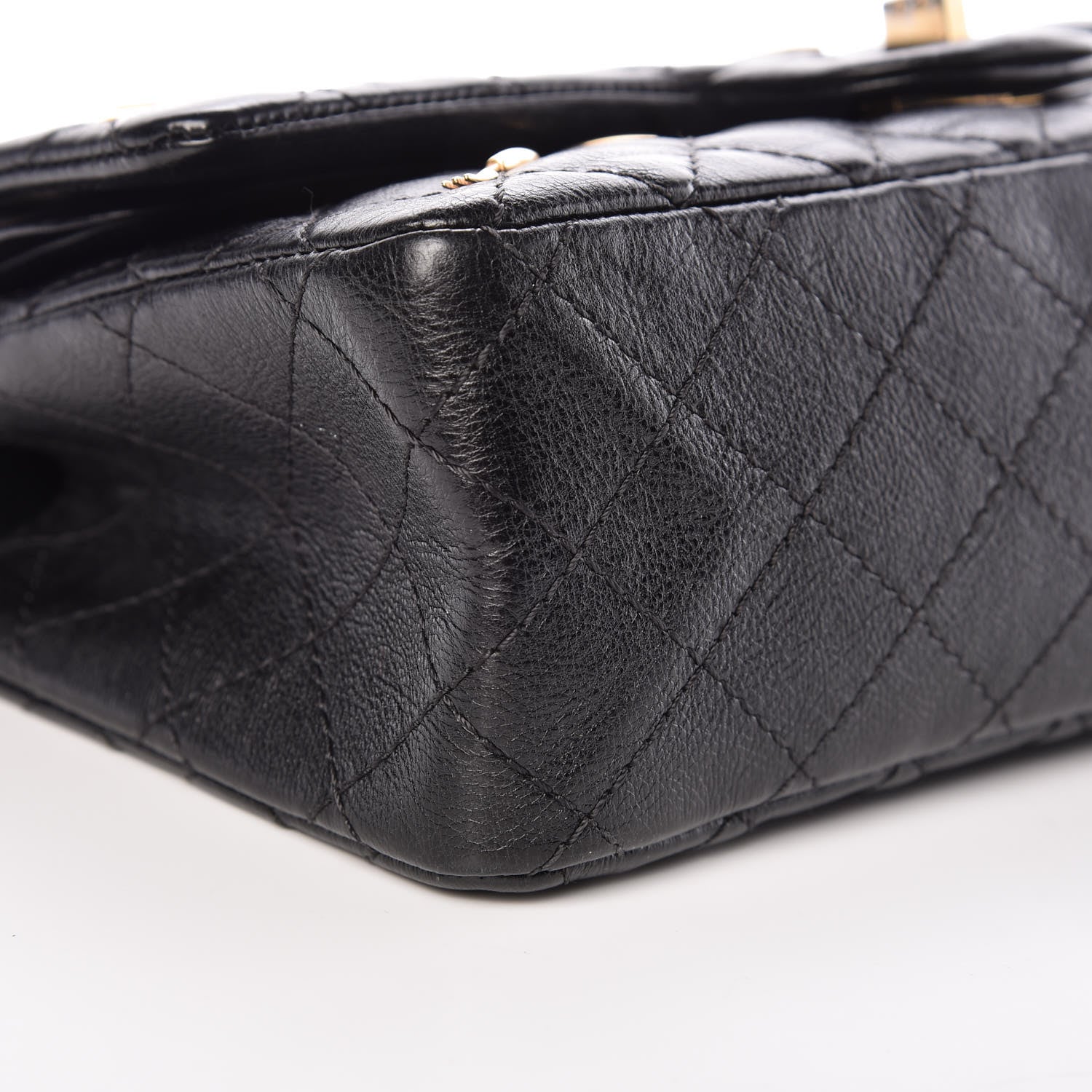 Chanel Calfskin Quilted Spoon Charms Brasserie 2.55 Reissue 225 Flap Black 5 of 11
