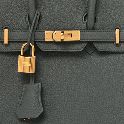 Hermes Togo Birkin 25 Vert Amande 8 of 13